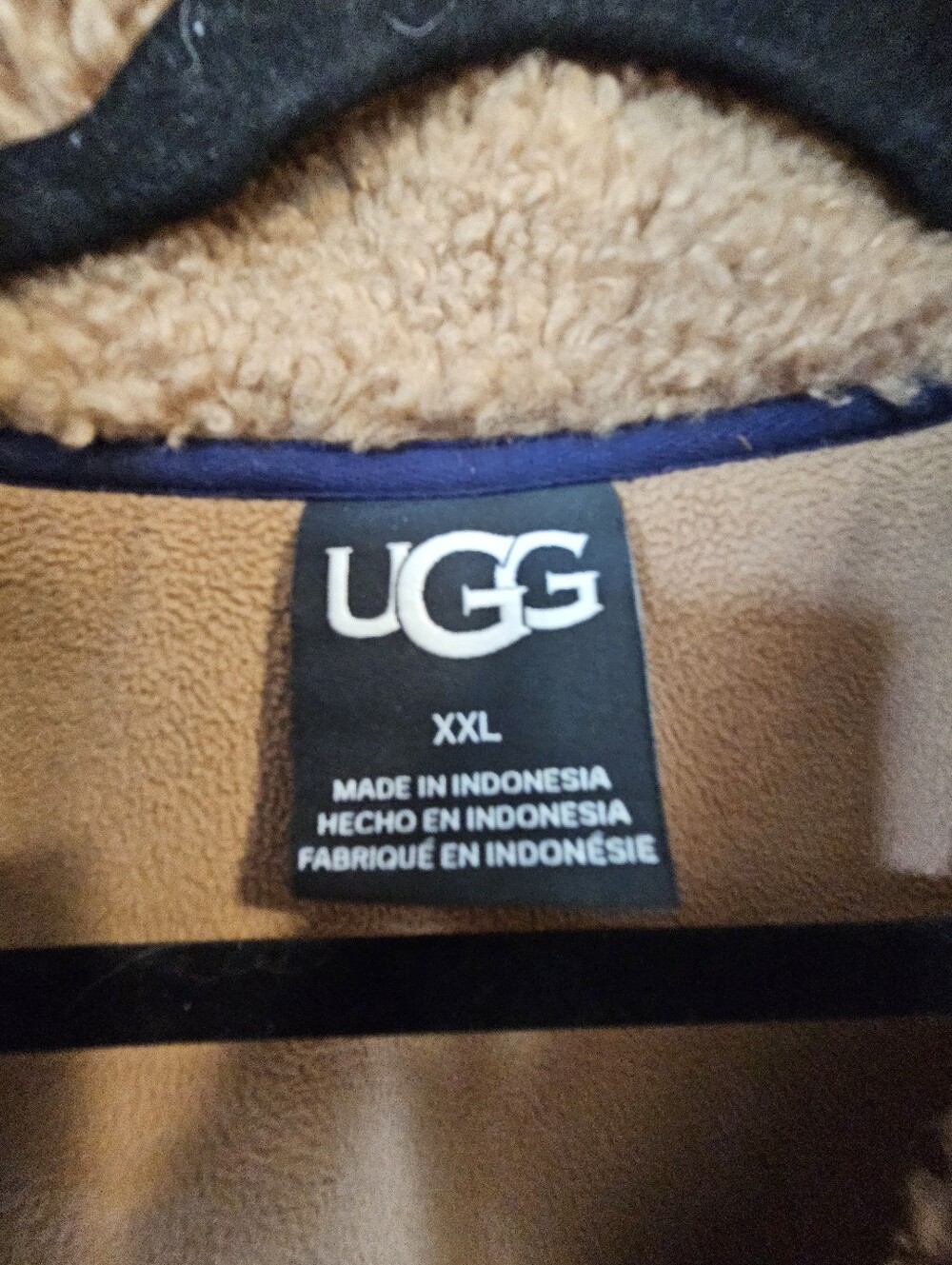 Like-New Men's UGG UGGbraid (?) Half-Zip Teddy Fleece Pullover (Size XXL) - Picture 2 of 10